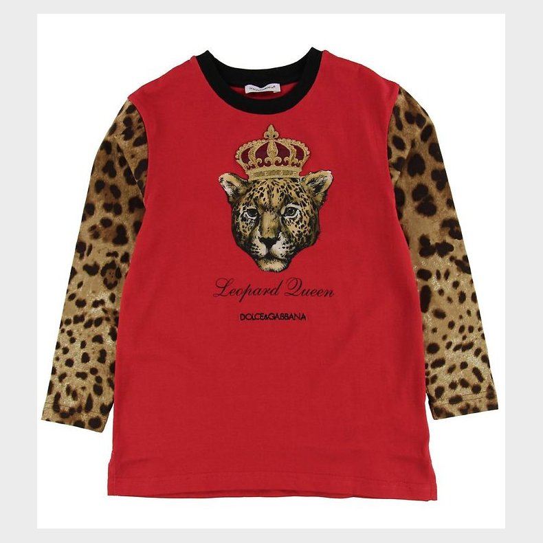 Dolce & Gabbana Bluse - Animal - Rd/Leopard