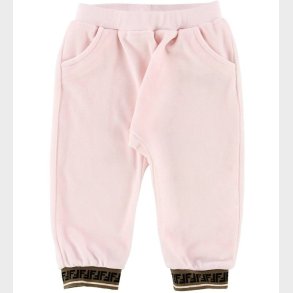 Fendi Velourbukser - Rosa m. Logo