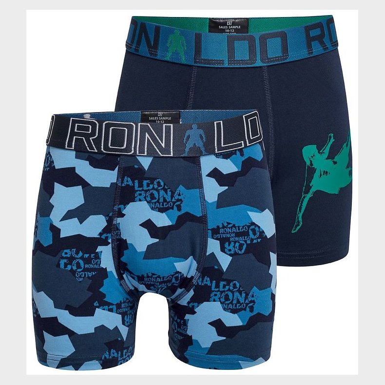 Ronaldo Boxershorts - 2-pak - Bl/Navy m. Print
