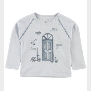 Fixoni Bluse - Joy - Lysebl m. Biler