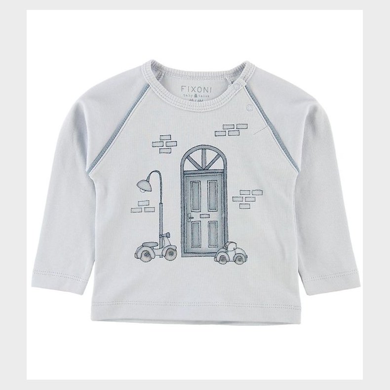 Fixoni Bluse - Joy - Lysebl m. Biler