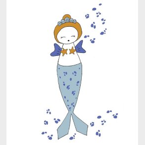 Fabelab Wallstickers - Havfrue - Bl