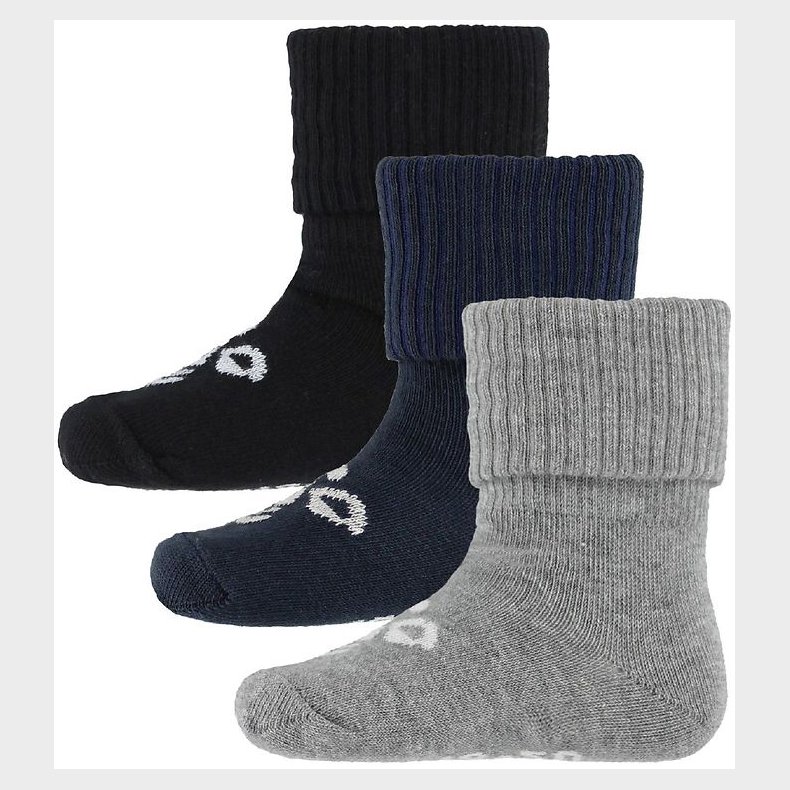 Hummel Strmper - HMLSora - 3-pak - Sort/Navy/Grmeleret