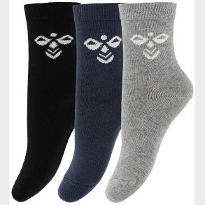 Hummel Strmper - HMLSutton - 3-pak - Sort/Navy/Grmeleret