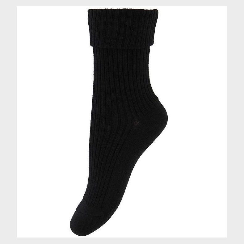 MP Strmper - Uld - Sort m. Rib