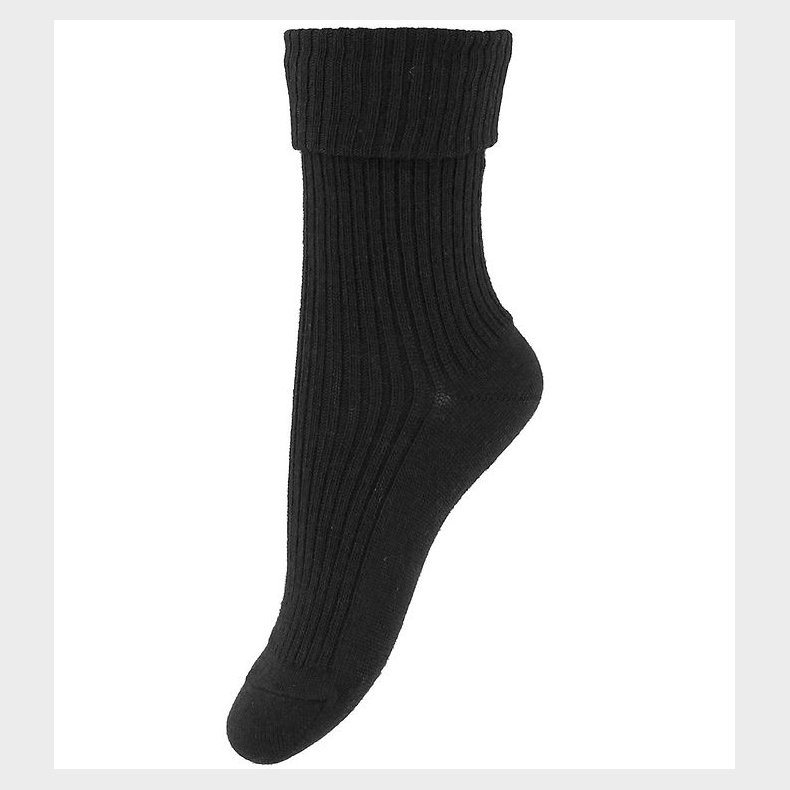 MP Str�mper - Uld - Sort m. Rib