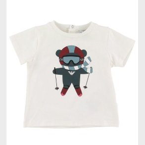 Emporio Armani T-shirt - Hvid m. Skilber