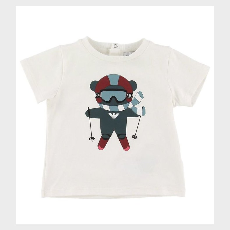 Emporio Armani T-shirt - Hvid m. Skil�ber