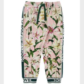 Dolce & Gabbana Bukser - Lilium - Rosa m. Hvide Liljer