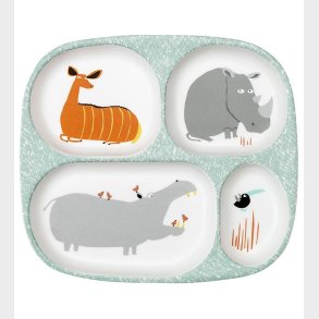 Petit Jour Paris Tallerken - 4 rum - Melamin - Hvid m. Dyr