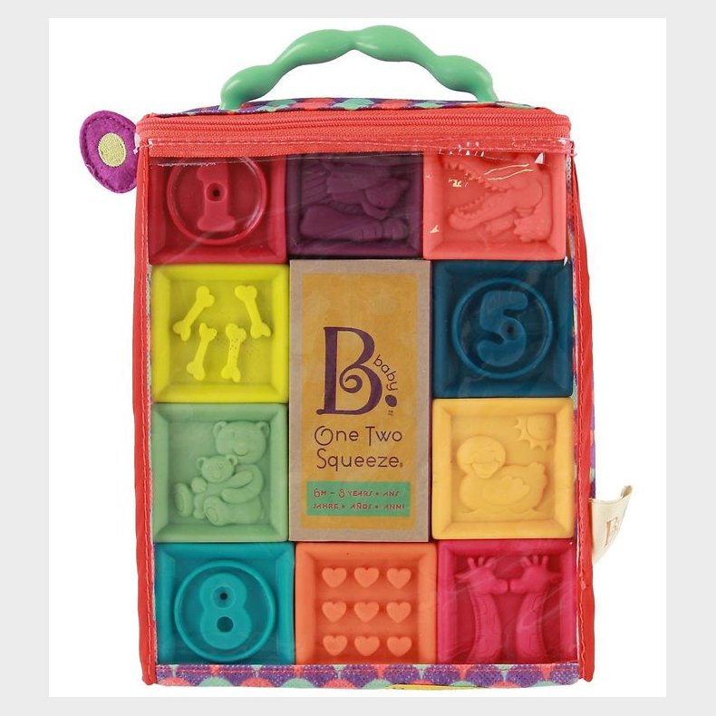 B. toys Blde Klodser - One Two Squeeze - Multifarvet