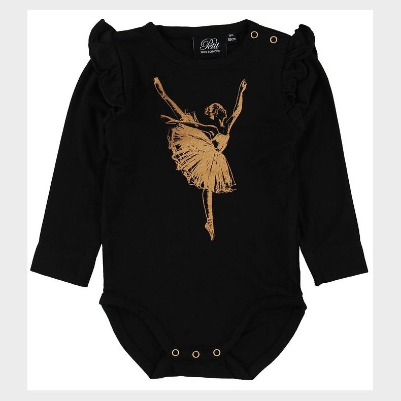Petit By Sofie Schnoor Body l/ - Dicte - Sort m. Ballerina