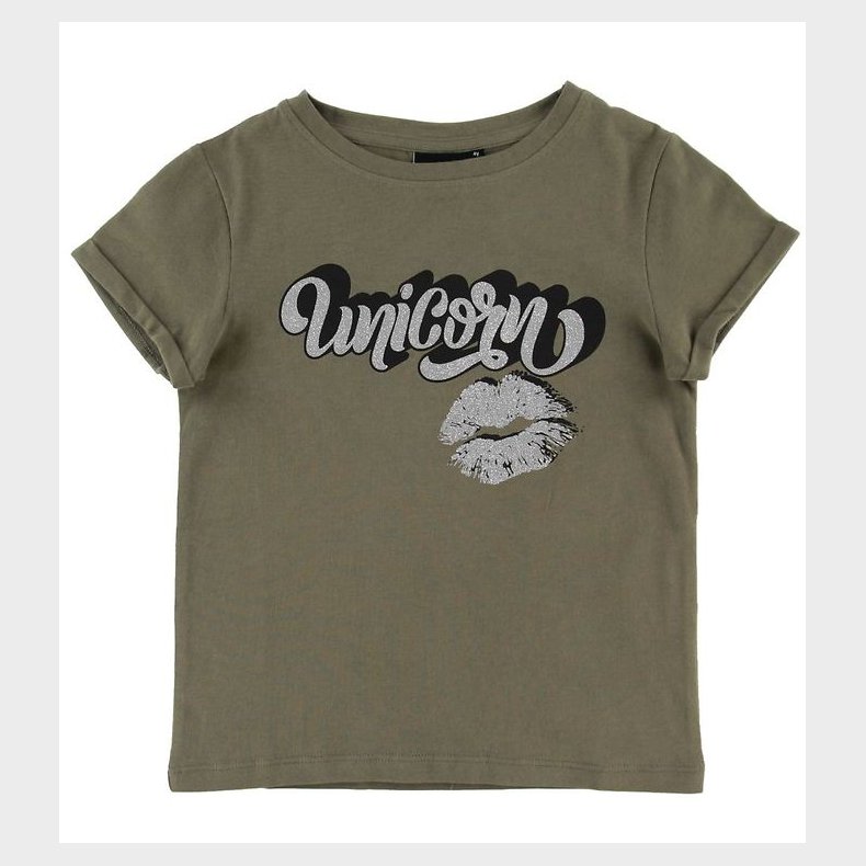 Petit by Sofie Schnoor T-shirt - Liva - Armygrn m. Unicorn