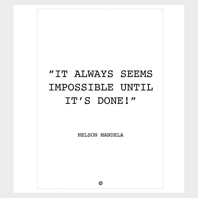 Citatplakat Plakat - A3 - It Always Seems Impossible