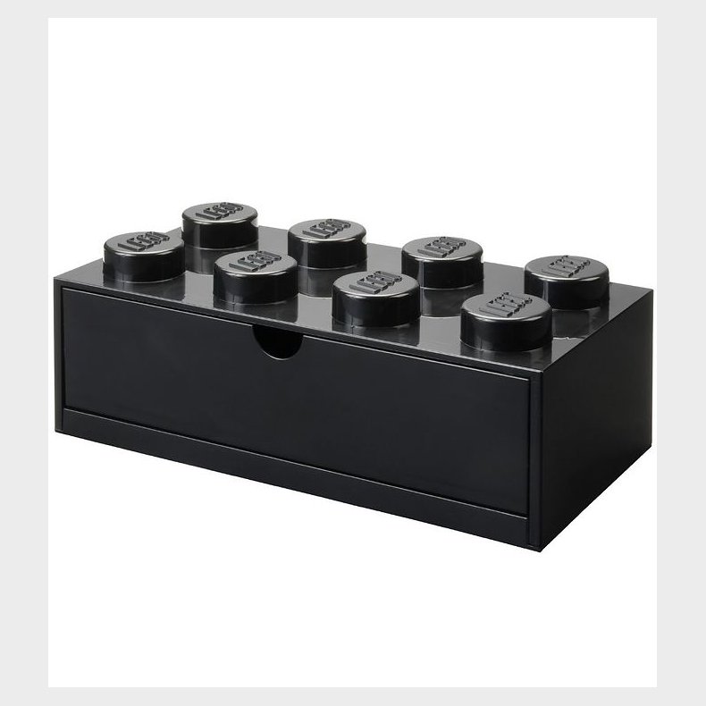 LEGO® Storage Opbevaringsskuffe - 8 Knopper - 31x15x9 - Sort