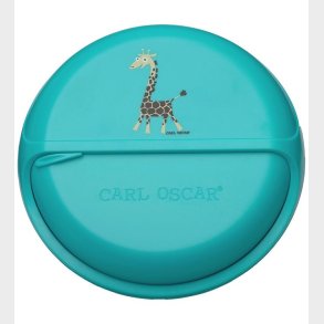 Carl Oscar Snackbox - 15 cm - Turquoise Giraffe