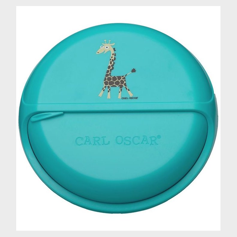 Carl Oscar Snackbox - 15 cm - Turquoise Giraffe