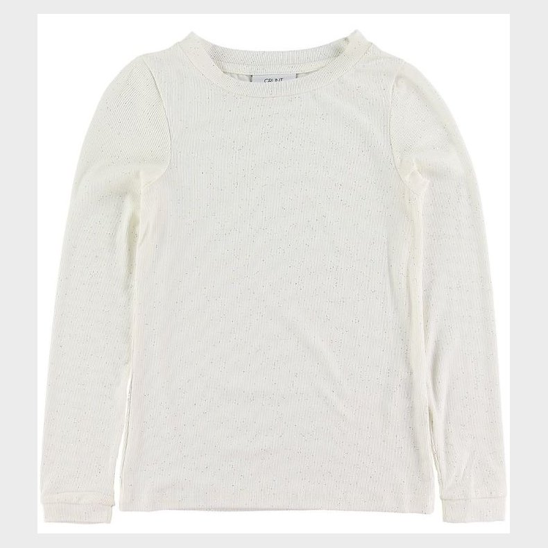 Grunt Bluse - Adoette - Hvid m. Glimmer