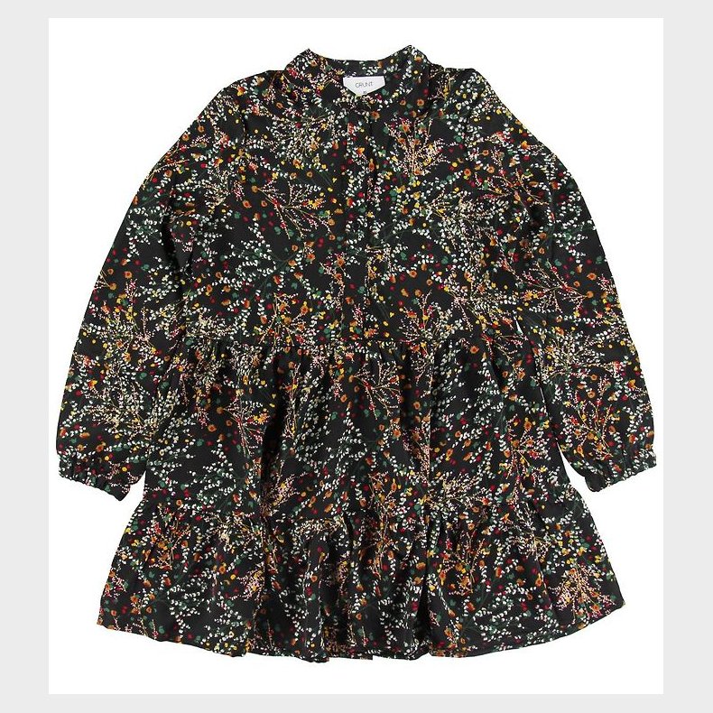 Grunt Kjole - Jessi - Black Flower