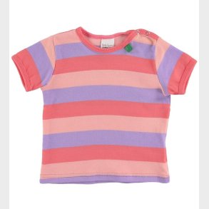 Freds World T-shirt - Multi Stripe - Koral