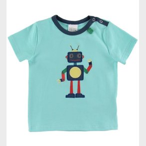 Freds World T-shirt - Hello Robot - Aqua