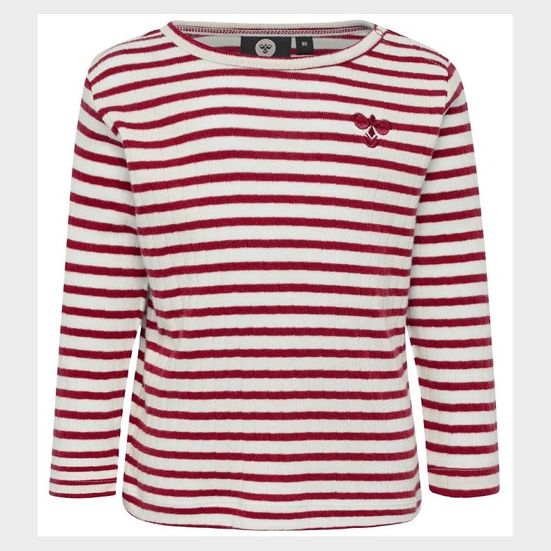 Hummel Bluse - HMLRumle - Hvid/Bordeauxstribet