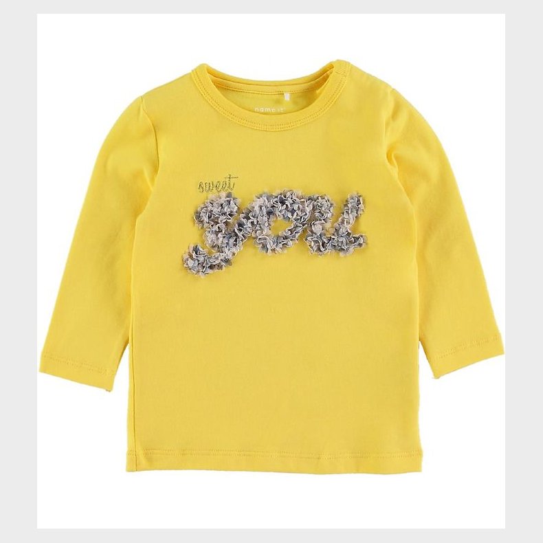 Name It Bluse - NbfFlavia - Aspen Gold m. Blomster