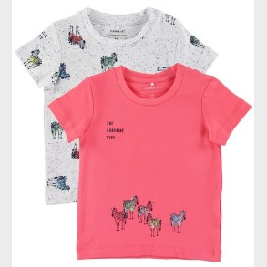 Name It T-shirts - 2-pak - NbmJefiko - Calypso Coral