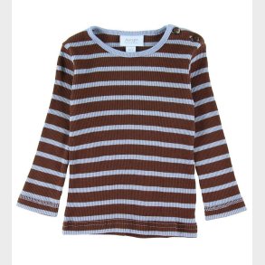 Noa Noa miniature Bluse - Rib - Brun/Bl Striber