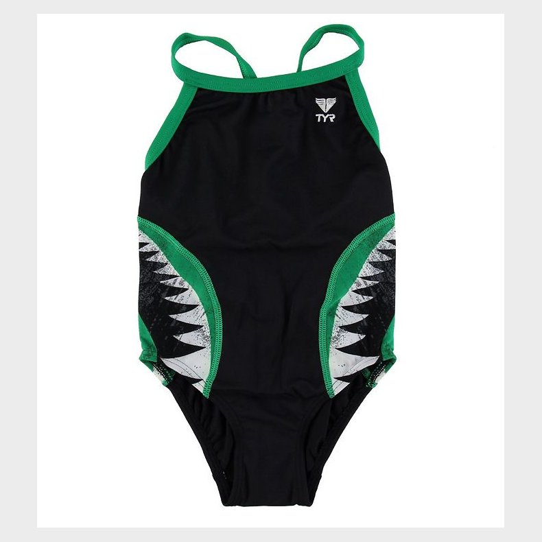 TYR Badedragt - Shark Bite Diamondfit - Sort/Gr�n