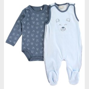 Fixoni Sparkedragt m. Body l/ - Light Blue/Bl m. Bjrn