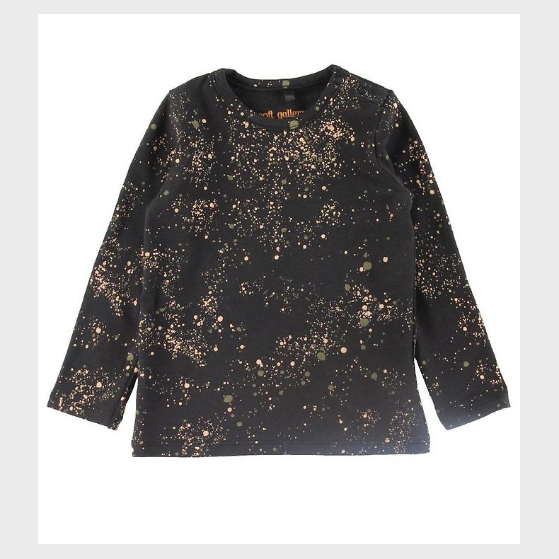 Soft Gallery Bluse - Bella - Jet Black m. Splash