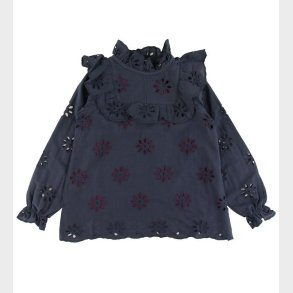 Soft Gallery Bluse - Gaxine - Anthracite m. Blomster