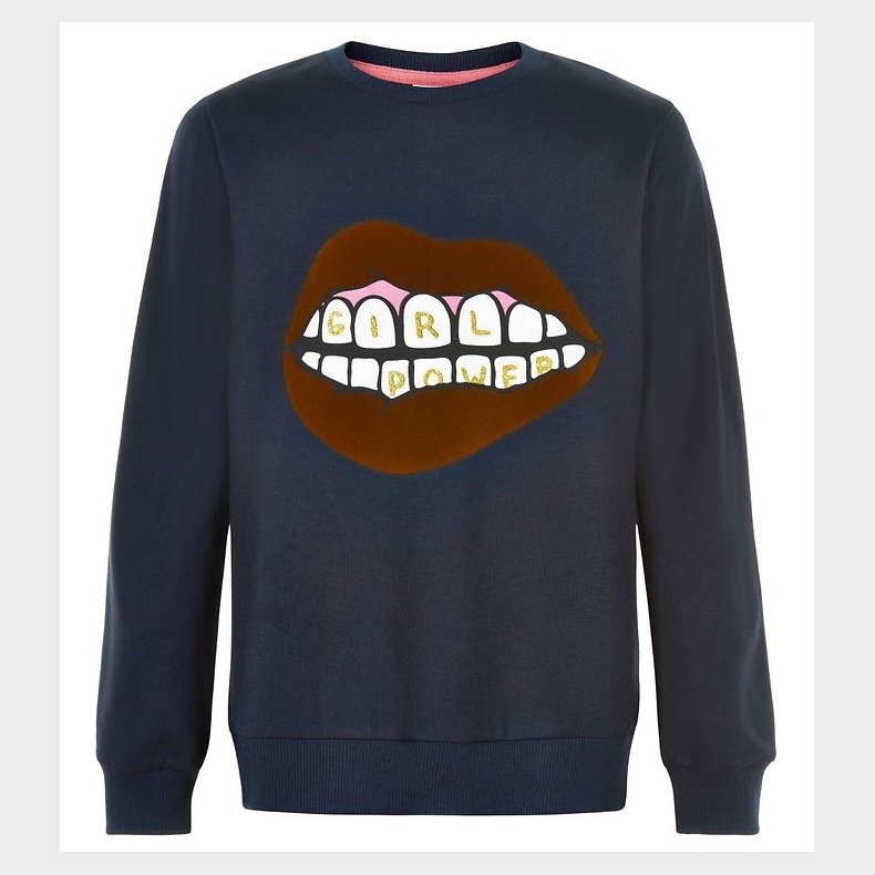 The New Sweatshirt - Elexa - Navy Blazer m. Print