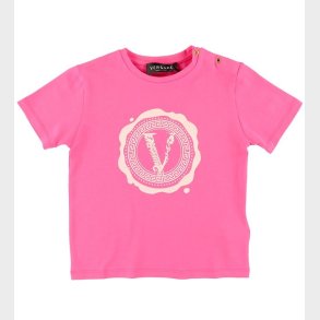 Versace T-shirt - Fuchsia m. Logo
