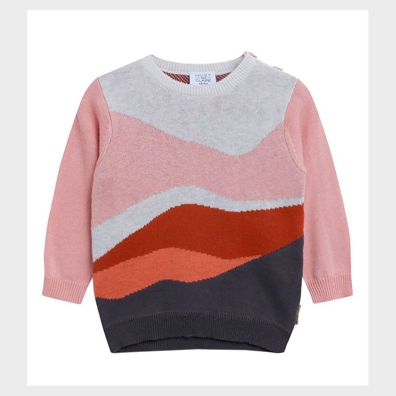 Hust and Claire Bluse - Strik - Poula - Rosa m. Striber