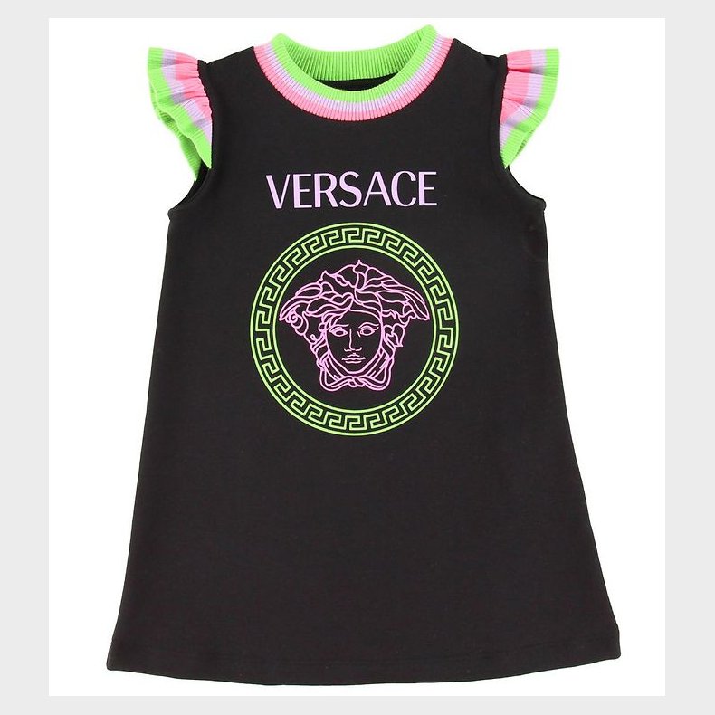 Versace Kjole - Sort m. Neon/Logo