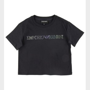 Emporio Armani T-shirt - Navy m. Pailletter