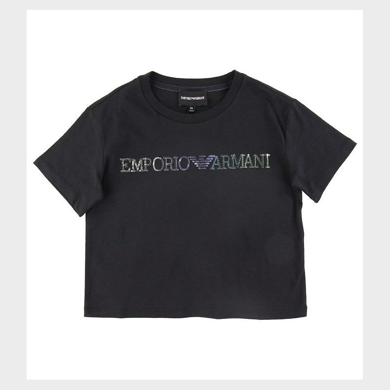 Emporio Armani T-shirt - Navy m. Pailletter