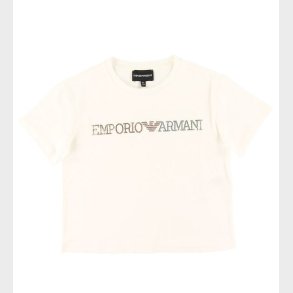 Emporio Armani T-shirt - Hvid m. Pailletter