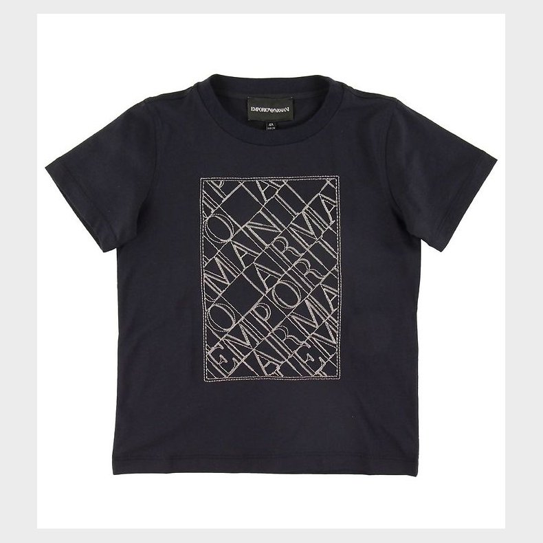 Emporio Armani T-shirt - Navy m. Broderi