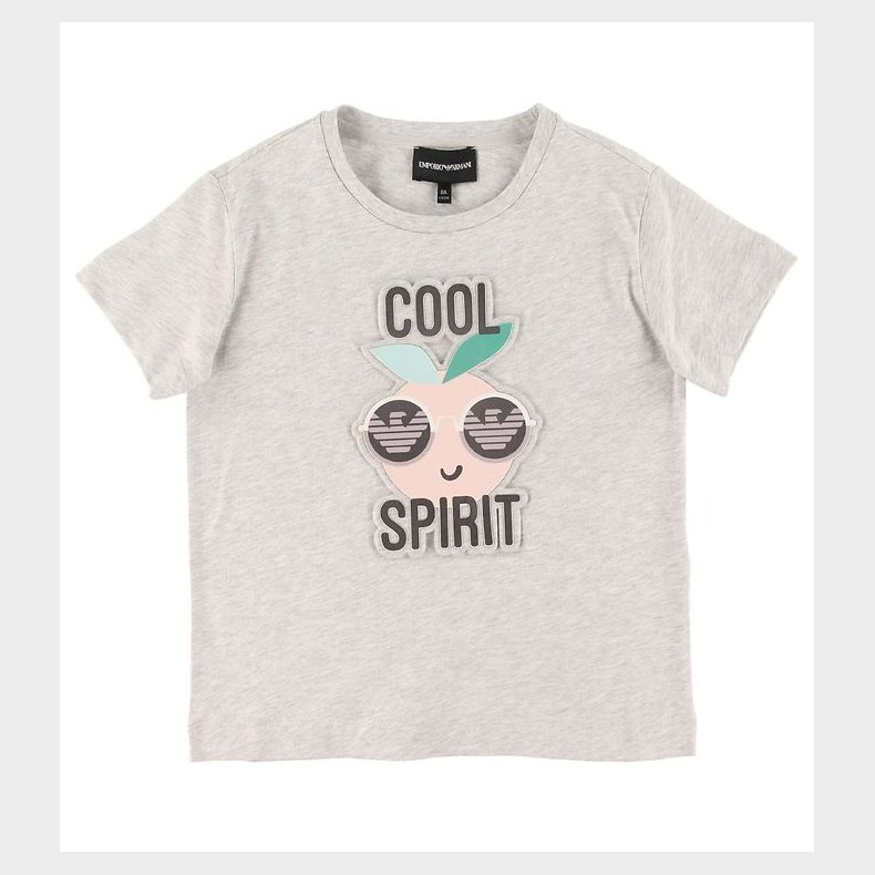 Emporio Armani T-shirt - Grmeleret m. Print