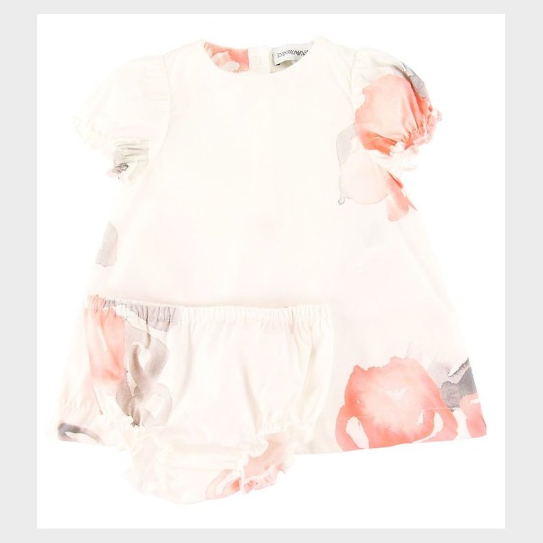 Emporio Armani Kjole m. Bloomers - Hvid m. Blomster