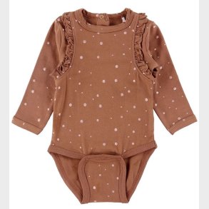 Minymo Body l/� - Brun m. Prikker