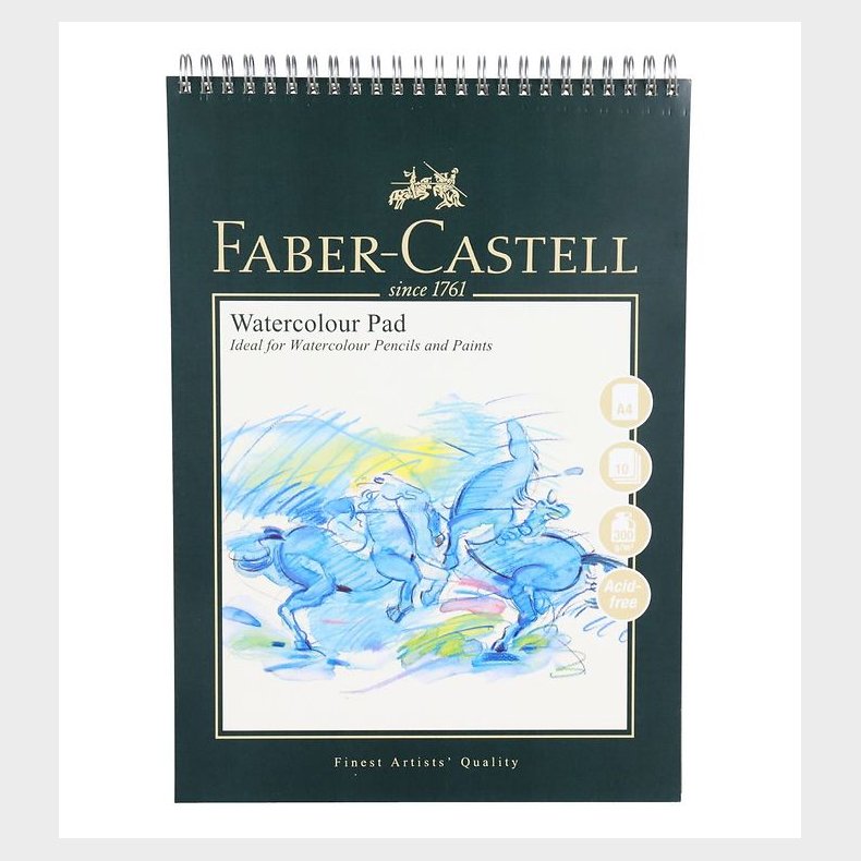 Faber-Castell Maleblok - Akvarel - 10 ark - A4