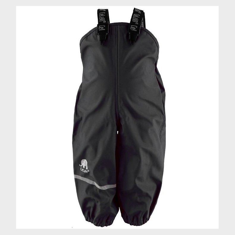 CeLaVi Regnbukser m. Seler - PU - Sort