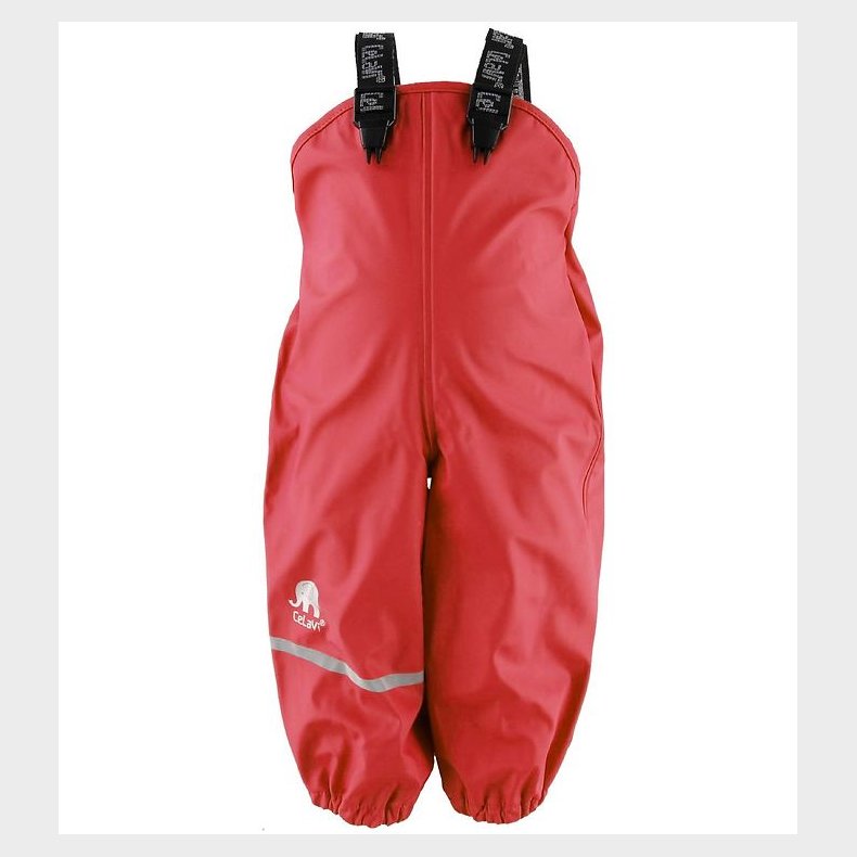 CelaVi Regnbukser m. Seler - PU - R�d