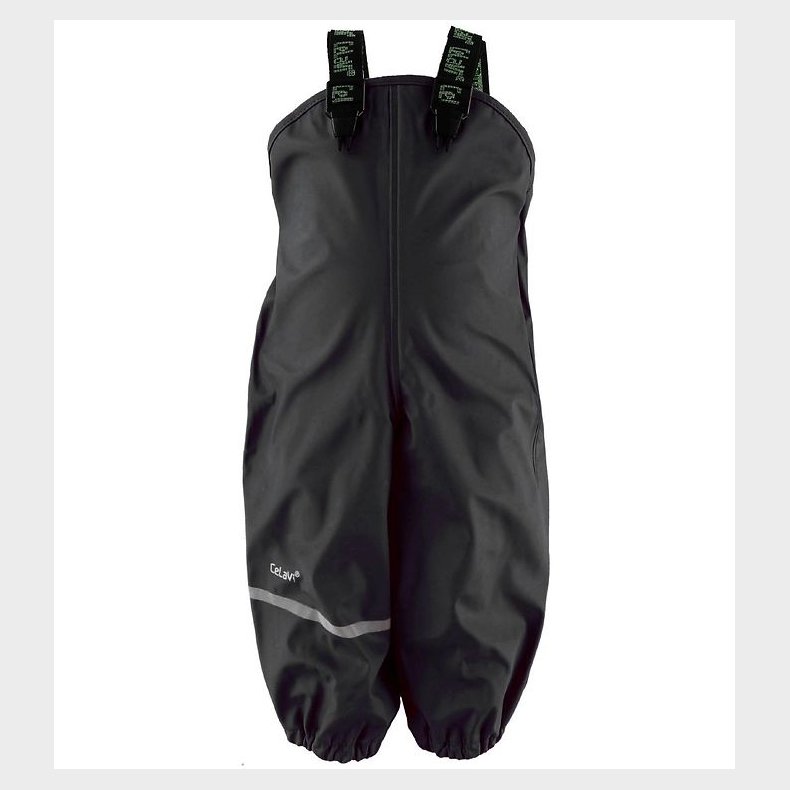 CeLaVi Regnbukser m. Seler - PU - Sort