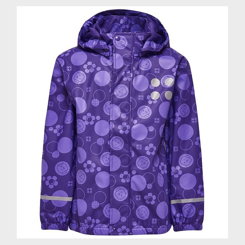 LEGO® Wear Regnjakke - Lilla m. Print