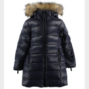 Ver de Terre Dunfrakke m. Pels - Navy